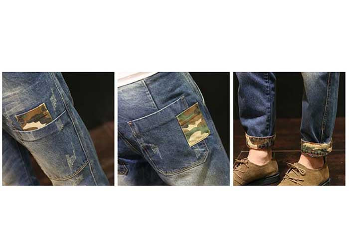 Men Harem Jeans Loose Baggy Casual Joggers Plus Size Hip Hop Denim Pants Camouflage Patchwork Streetwear Trousers Man Clothing