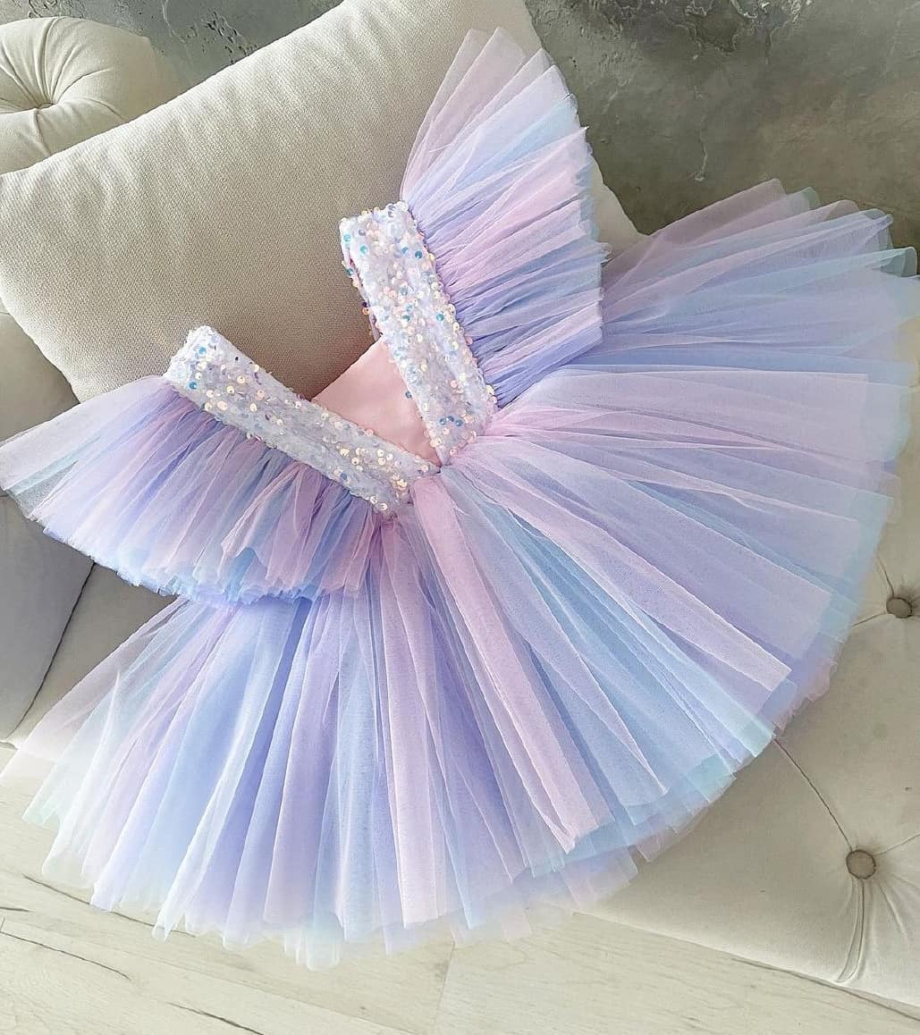 sixsr Girls Ruffles Princess Dress For Kids Wedding Elegant Party Tutu Prom Gown Children Birthday Pageant Communion Formal Vestidos