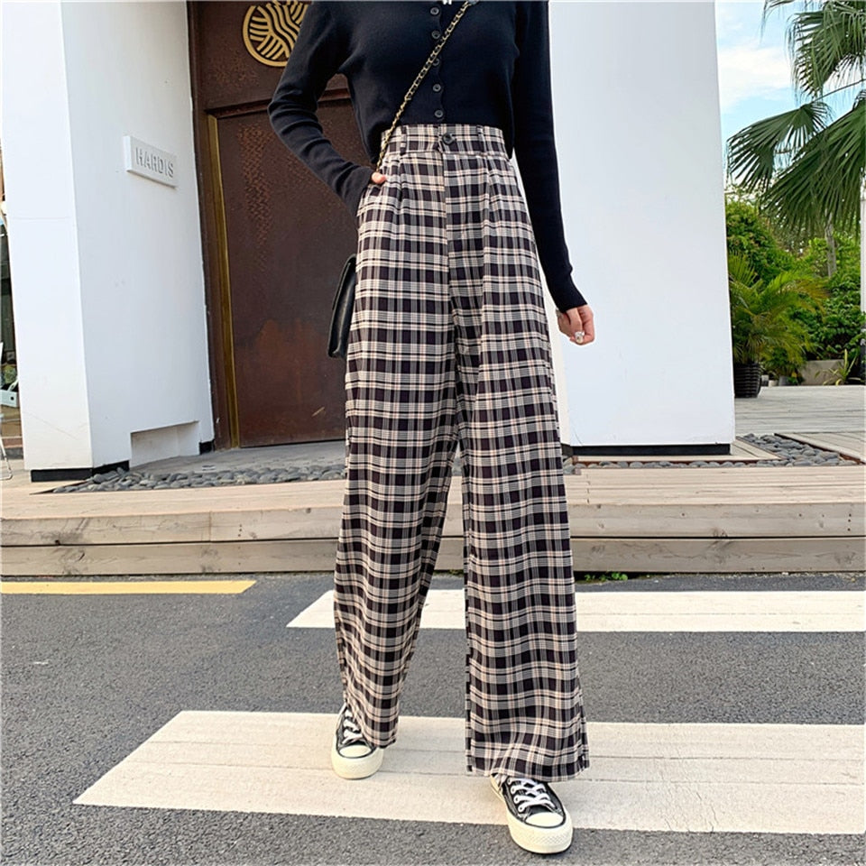 Sixsr Sweatpants Women Clothes Pants Streetwear Winter Fashion Korean Style Wide Leg Harajuku Baggy Black High Waisted Vintage