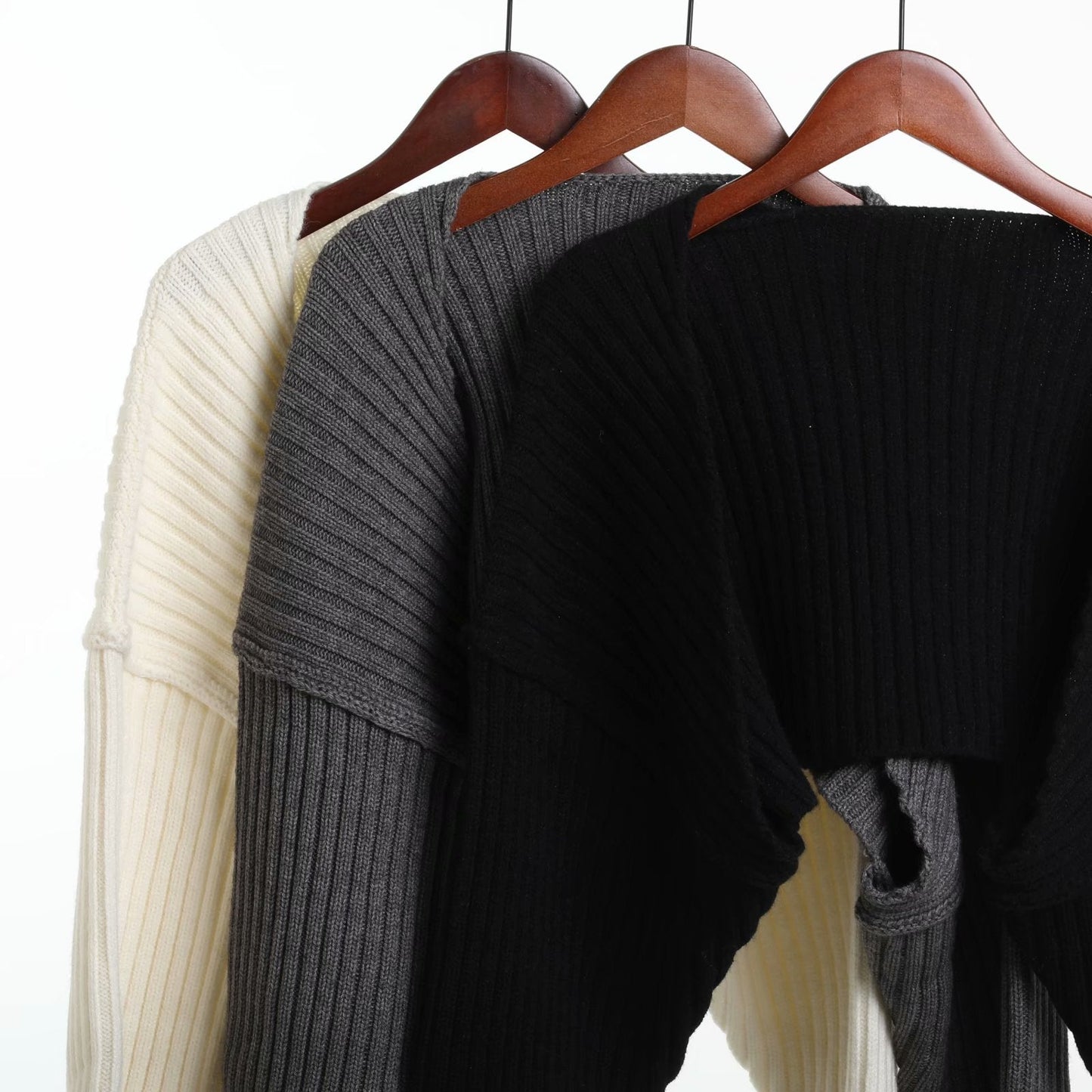 Sexy cropped cardigan knitted short cardigan sweaters for women fashion cute tops korean style long sleeve top batwing sleeve