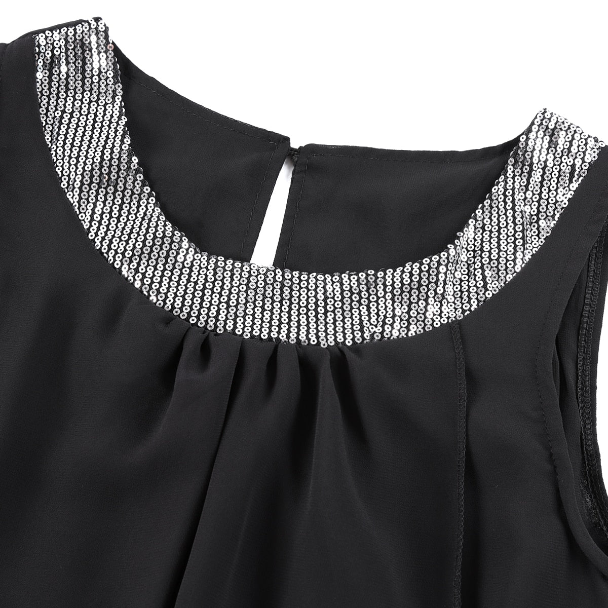 Sixsr Women's Shift Dress Knee Length Dress Sleeveless Solid Color Layered Spring & Summer Plus Size Hot Black Purple Navy Blue