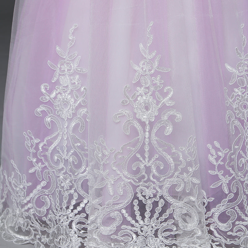sixsr Red Girl Lace Embroidery Christmas Birthday Party Dress Flower Wedding Gown Formal Kids Dresses For Girls Teen Clothes 6 14 Yrs