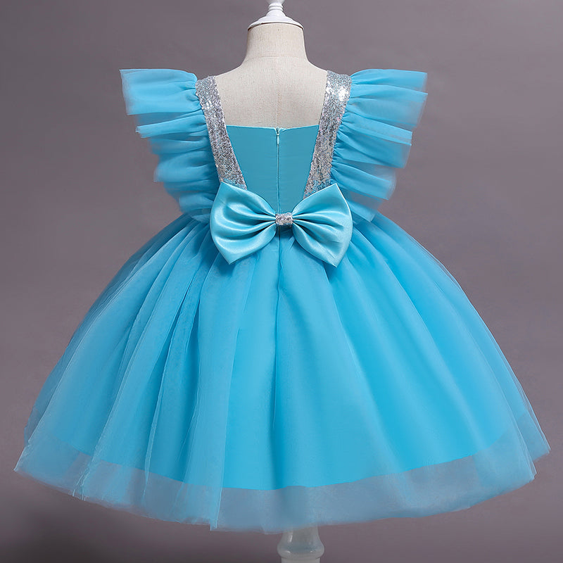 sixsr Girls Ruffles Princess Dress For Kids Wedding Elegant Party Tutu Prom Gown Children Birthday Pageant Communion Formal Vestidos