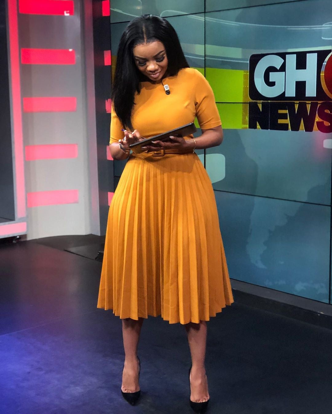 Sixsr African Style Women Casual Belted Pleated Dress Elegant Chic Office Lady A-Line High Waist Dress Autumn Winter Fashion