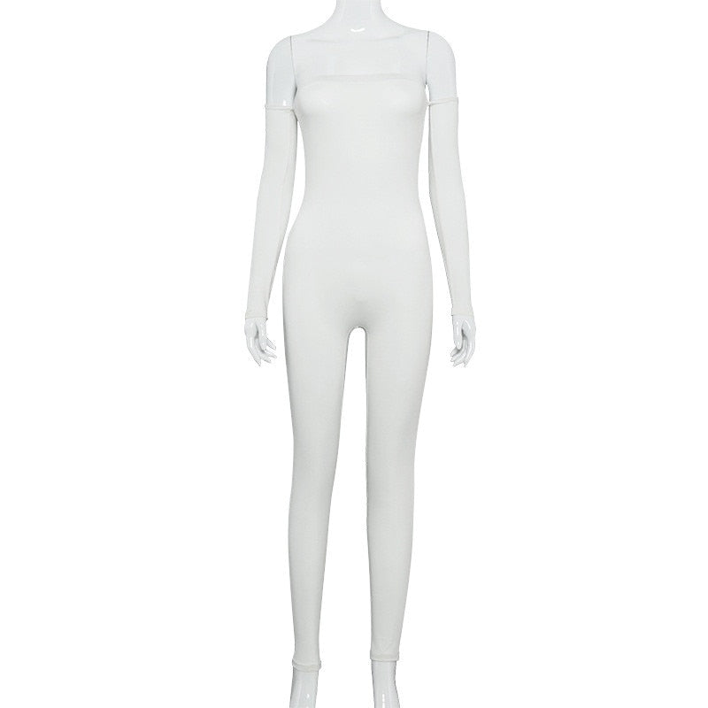 Sixsr Trends long sleeve slash neck sexy bodycon jumpsuit autumn winter women fashion streetwear outfits stretchy jumper