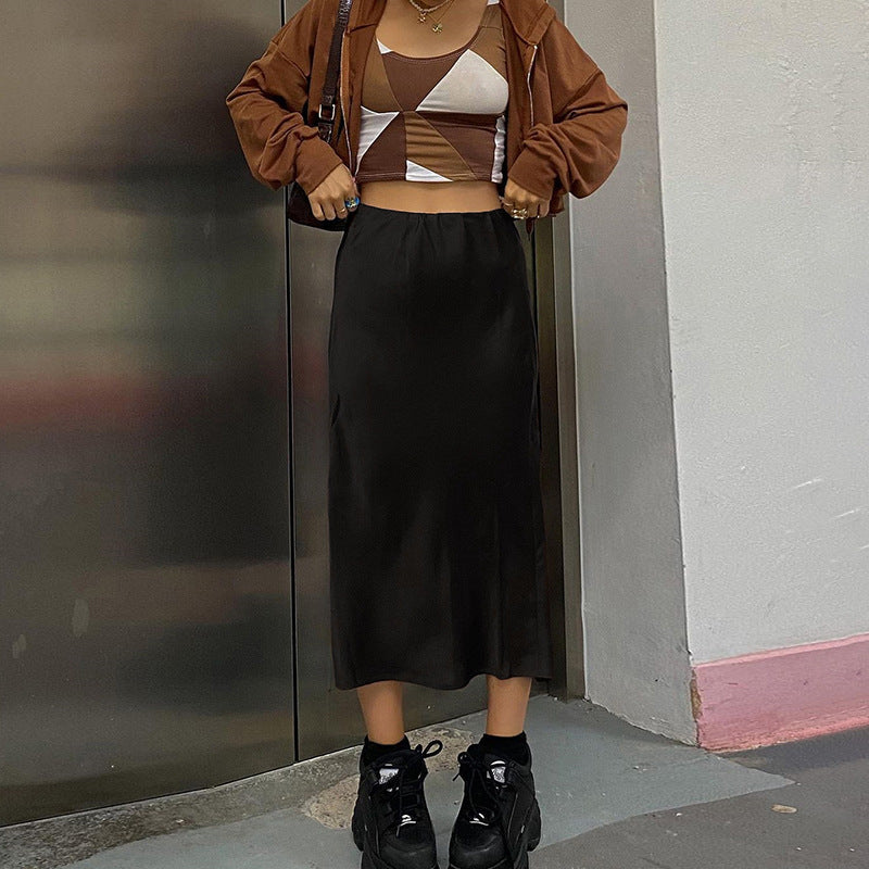 Sixsr Autumn Fairy Grunge Long Tulle Skirts Women Kawaii Plaid Black Skirt Harajuku Low waisted Skirt Korean Fashion