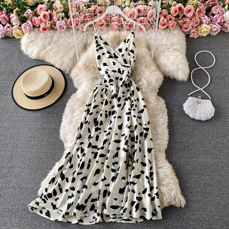 Sixsr Summer Robe Dress Women V Neck Long Party Dresses Sexy Tank Backless Spaghetti Strap Maxi Female Holiday Vestidos