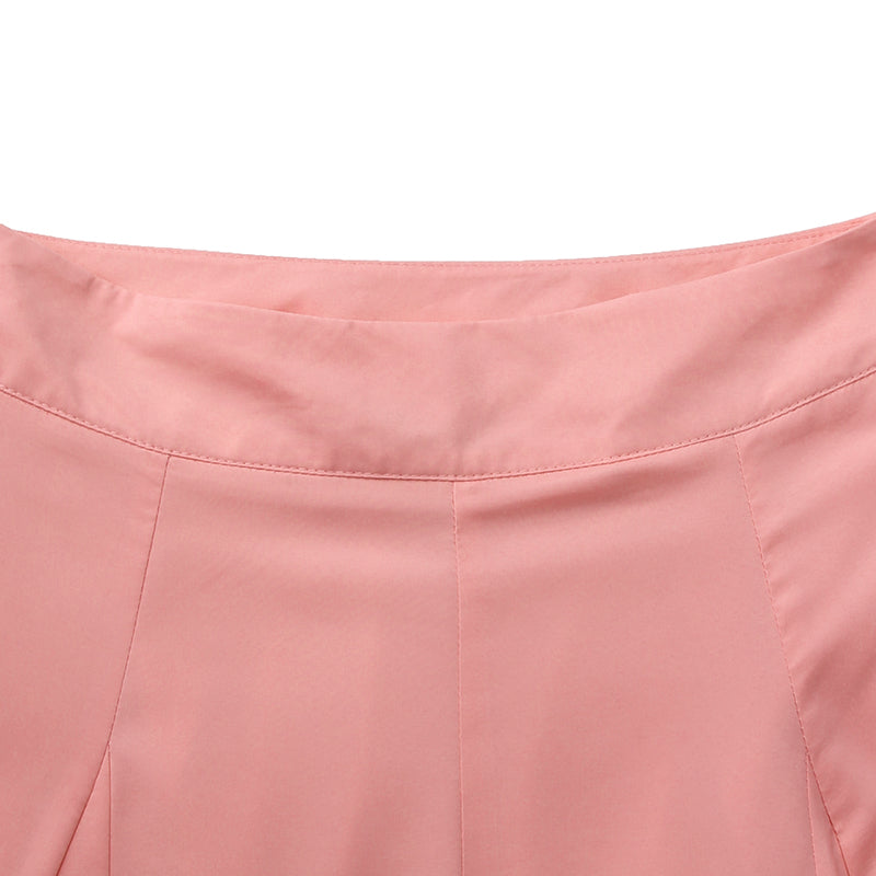 Sixsr Women Elegant High Waist Wide Leg Pants Spring Vintage Flare Trousers Casual Solid Zipper Pantalon Female Palazzo