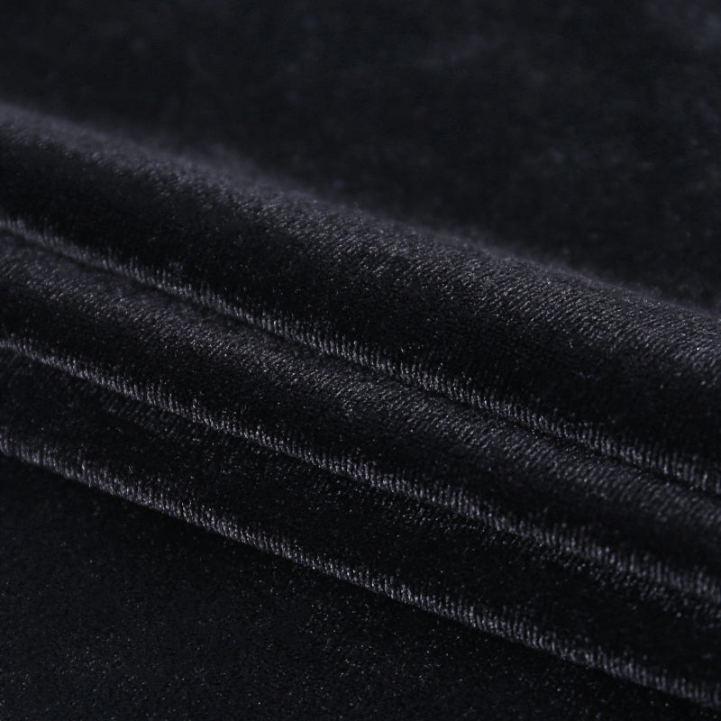 sixsr Womens Fashion Black Velvet Spaghetti Strap Dress Front Ruched Mini Skinny Sleeveless Off Shoulder Women Fashion Elegant Party Dress
