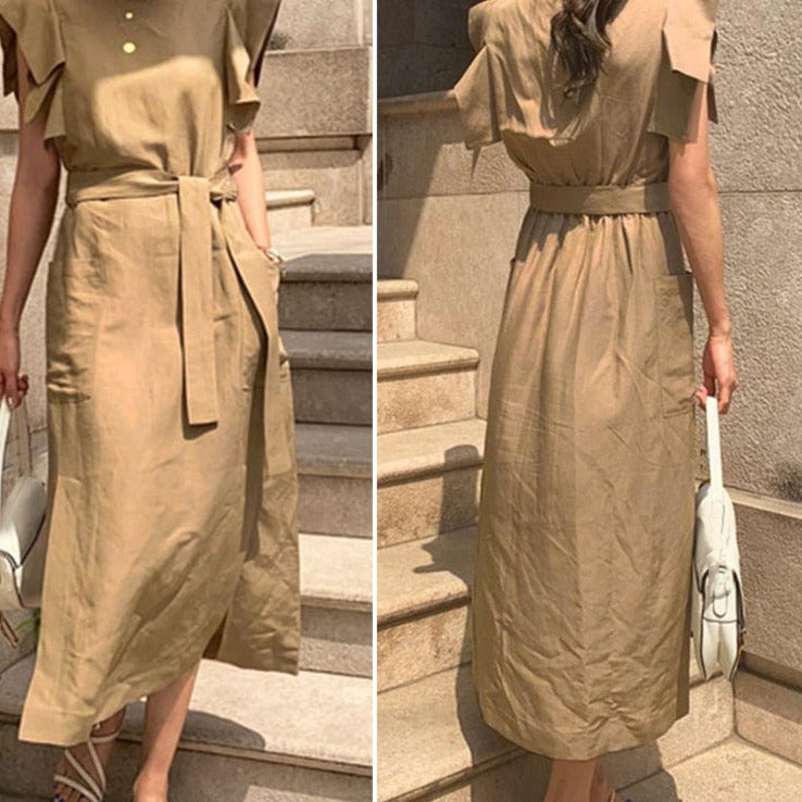 sixsr Sexy Sleeveless Summer Dress Sexy Ruffle Maxi Long Dress With Belt Women Bohemian Sundress Party Vestido Autumn Robe