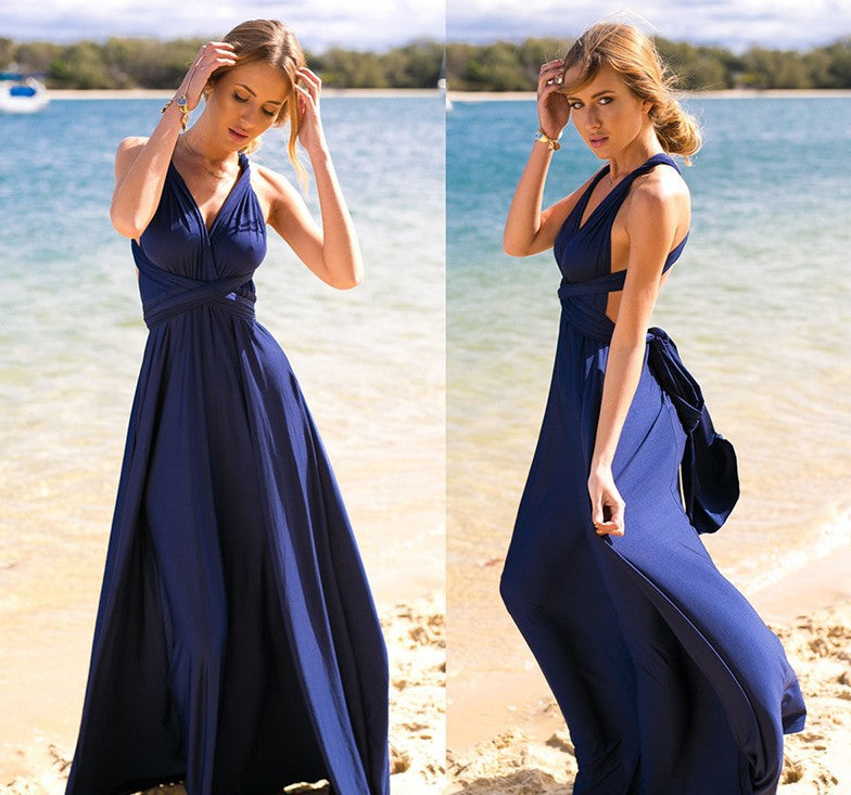 Sexy Long Women Dress Bridesmaid Formal Multiway Wrap Convertible Harajuku Infinity Maxi Dresses Robe Longue Vestidos