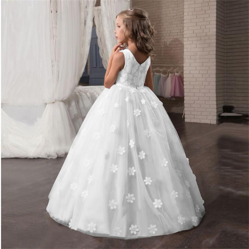 sixsr Red Girl Lace Embroidery Christmas Birthday Party Dress Flower Wedding Gown Formal Kids Dresses For Girls Teen Clothes 6 14 Yrs