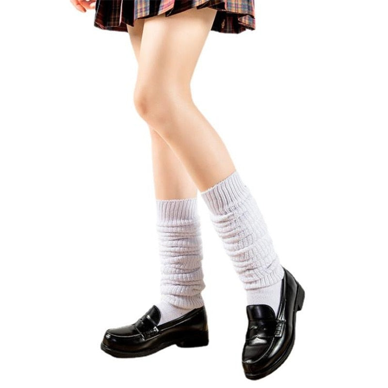 sixsr Japan Slouch Socks Loose Boots Stockings Lolita Sweet Girl Leg Warmers Knitted Foot Cover Warmer Socks Lengthen Heap Heap Socks