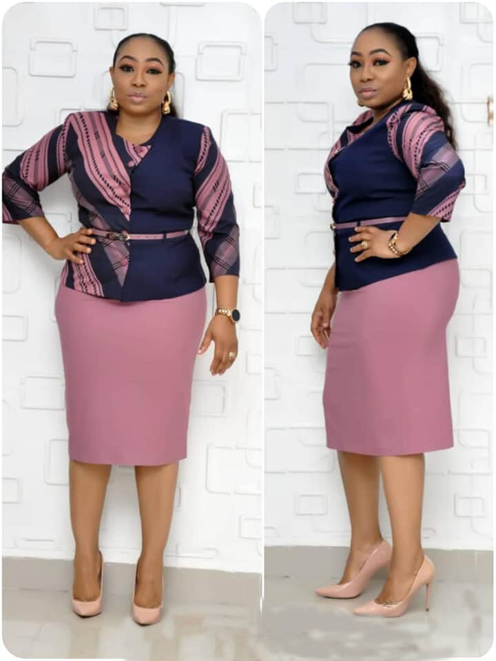 Sixsr African Clothes 5XL 6XL Plus Size Suit Two Piece Set Women African Dresses For Women Print Top&Pencil Skirt Set Office Lady