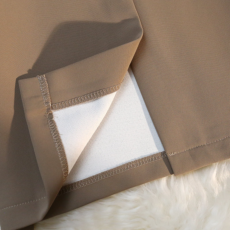 sixsr Fashion Elegant Formal Skirts Women Autumn New High Waist Drape Suit Long Brown Skirt Zipper Female