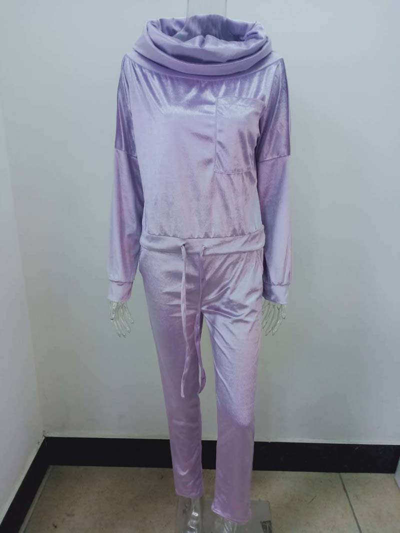 Autumn Velour Lounge Set Women Two Piece Sets Velvet Velour Tracksuit Ladies Sweatsuit 2 Piece Outfits For Women