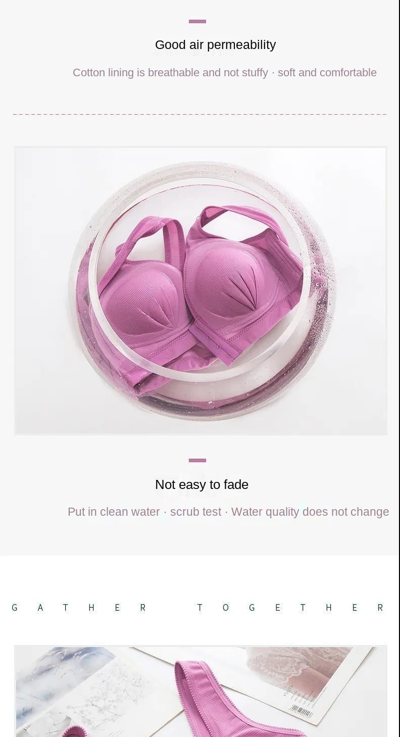 Sixsr Plus Size Sexy Push Up Bra Front Closure Solid Color Brassiere Wireless Bralette Breast Seamless Bras for Women BCD 105