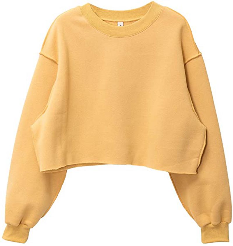 Sixsr Thick Cotton Oversized Women Sweatshirt Hoodies Casual Loose Long Sleeve Harajuku Streetwear Crop Pullover Plus Size Ropa Mujer
