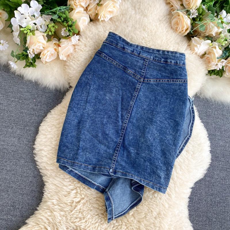 Sixsr Trends high quality Spring Autumn Two Piece Set Women Sexy Jeans 2 Two Piece Set Long Sleeve Crop Tops And Bodycon Short Denim Skirt Suits for Woman