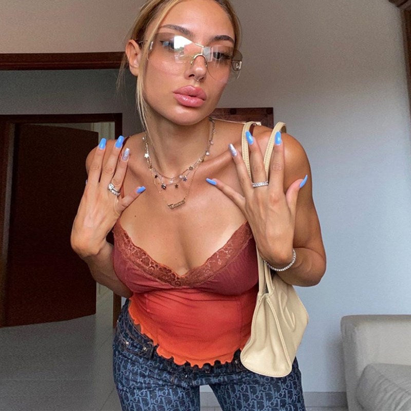 sixsr 80s fashion 21 Style Sexy Vintage Strappy Y2K Halter Crop Top Women Summer 90s Backless Cami Tops Tees Ladies Fashion Fitness Camisole Party