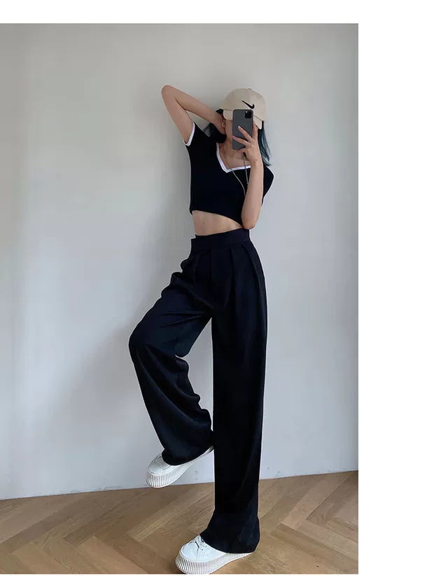 Sixsr Brown Wide Leg Women's Classic Suit Pants Vintage Palazzo Office Elegant Casual Balck Trousers Female High Wasit Pants