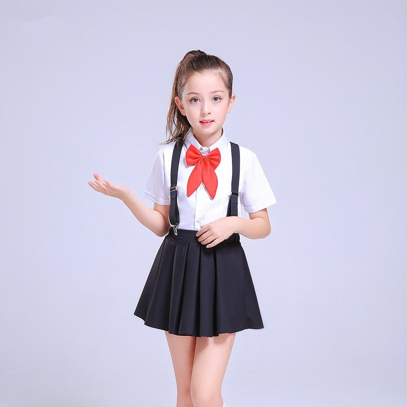 sixsr Children Japanese School Uniform Skirt for Gilrs College Chorus Stage Performance Clothing Student Korea Fashion Costumes