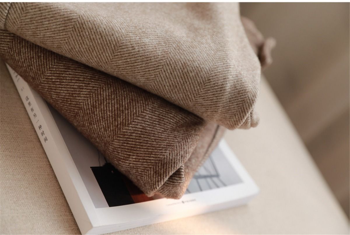 Sixsr Herringbone Woolen Pants Women's Harem Pencil Pants  Autumn Winter High Waisted Casual Suit Pants Office Lady Women Trousers