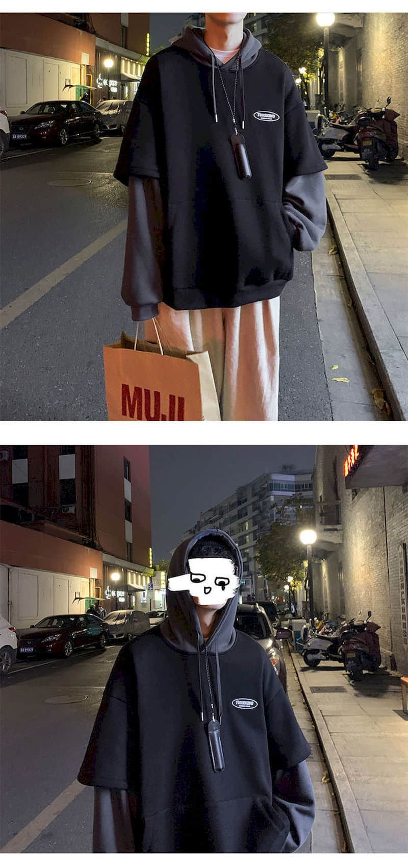 Sixsr Spring Outfits Trends Hoodies Women Sweatshirt Couple Autumn/winter Fake Two-piece Hooded Pullover Student Korean Style Loose Top Velvet Thick Jacket