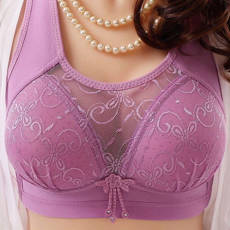 sixsr New No Rims Women Bras Seamless Lace Tube Top Anti-glare Breathable Comfort Large Cup Plus Size Women's Wireless Underwear