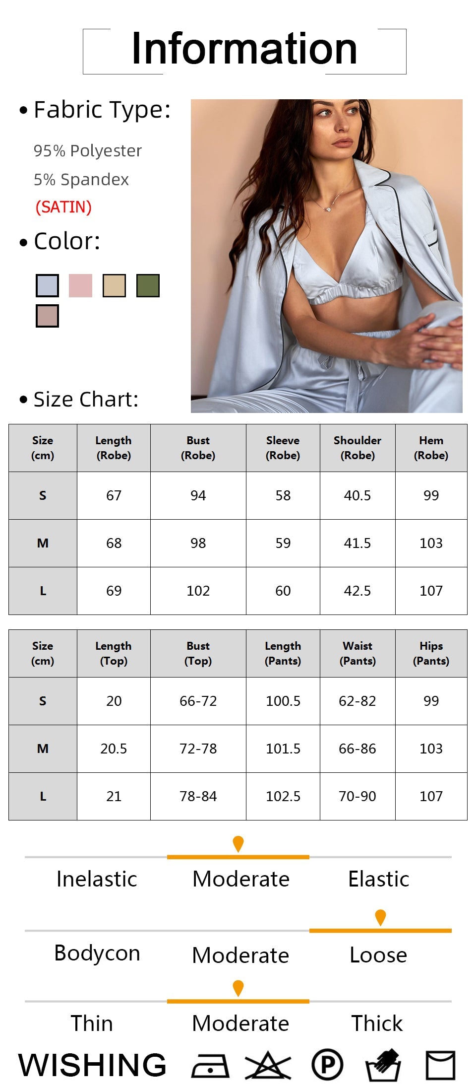 Sixsr Fashion Solid Color Satin Robe Set With Bra Sexy Pajamas Set Female Home Suit For Women Pajama Spring Long Sleeve Sleepwear