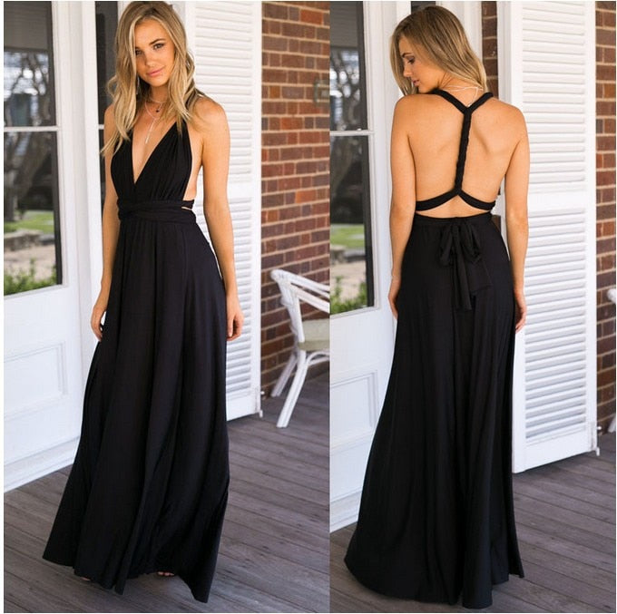 Sexy Long Women Dress Bridesmaid Formal Multiway Wrap Convertible Harajuku Infinity Maxi Dresses Robe Longue Vestidos