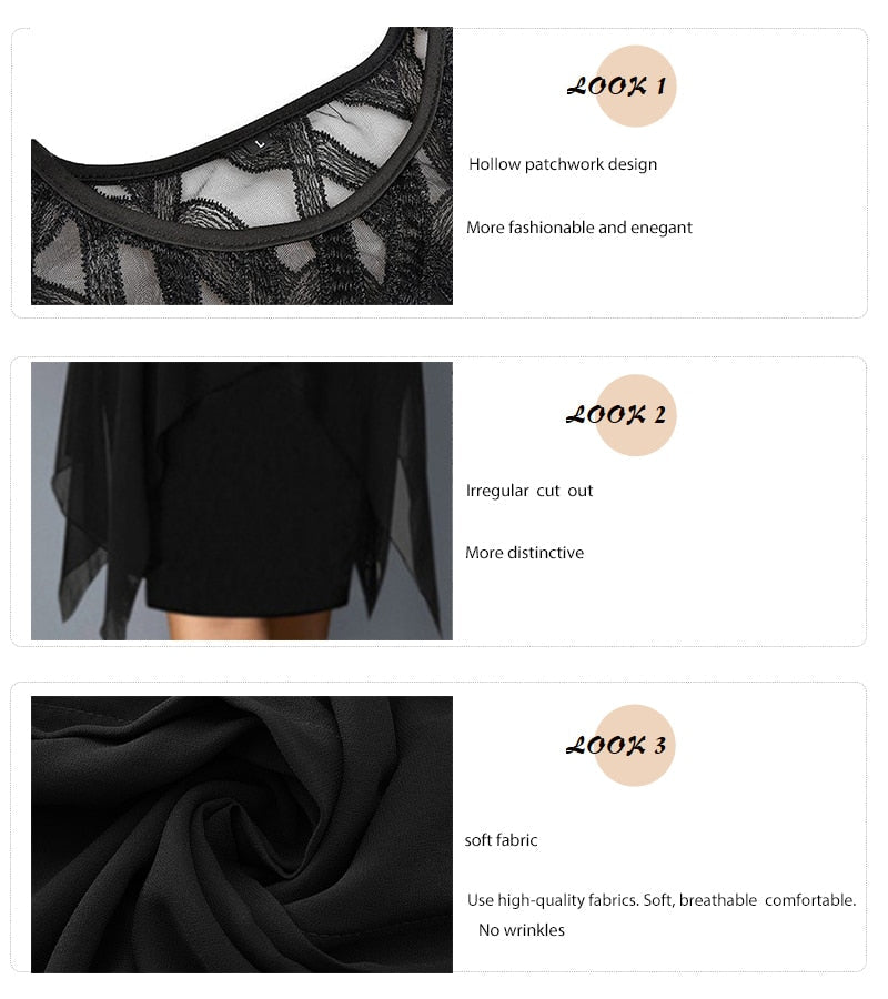 Sixsr Plus Size Dresses 4XL 5XL 6XL Lace Mesh Sexy Elegant Midi Party Dress Red Black Green Purple Loose Hellow Women's Clothing