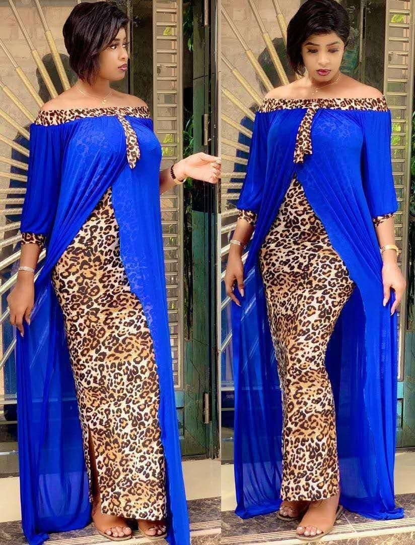 Sixsr Leopard Loose Bodycon Fashion outdoor WomenMaxi Dress Leisure Patchwork Strapless Sexy Ethnic Style African vestidos