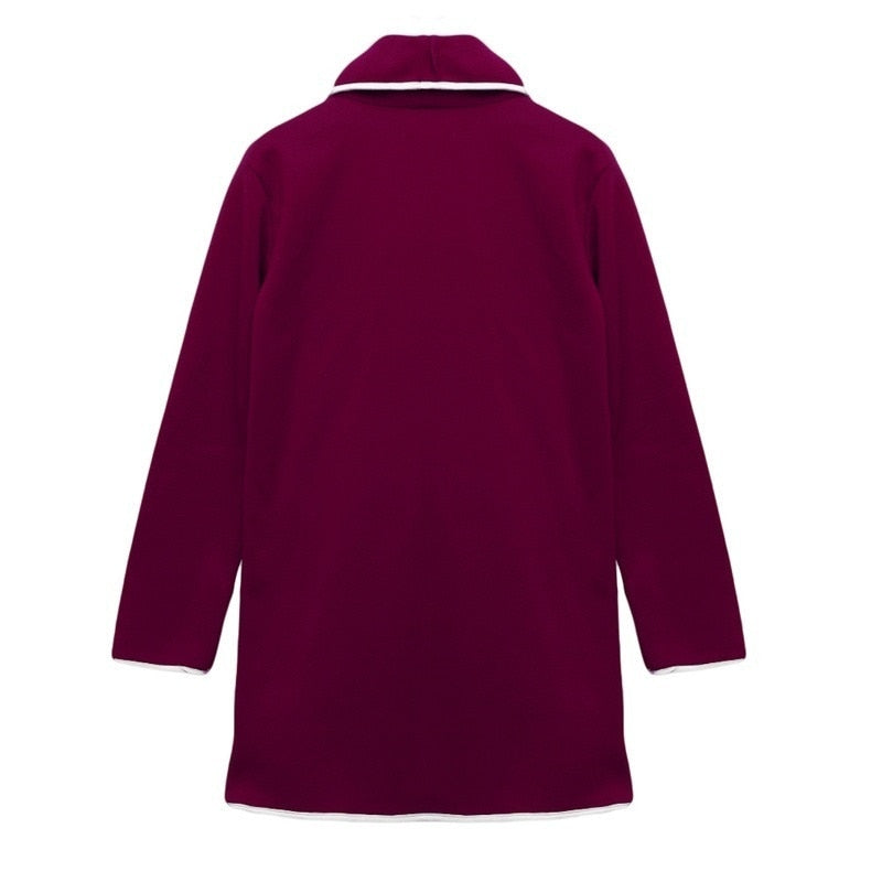 Sixsr Womens Fashion Autumn Winter Long Cardigan Female Casual Women Pocket Cardigan Sweater Knitted Cardigans All-match For Women Jacket Tops