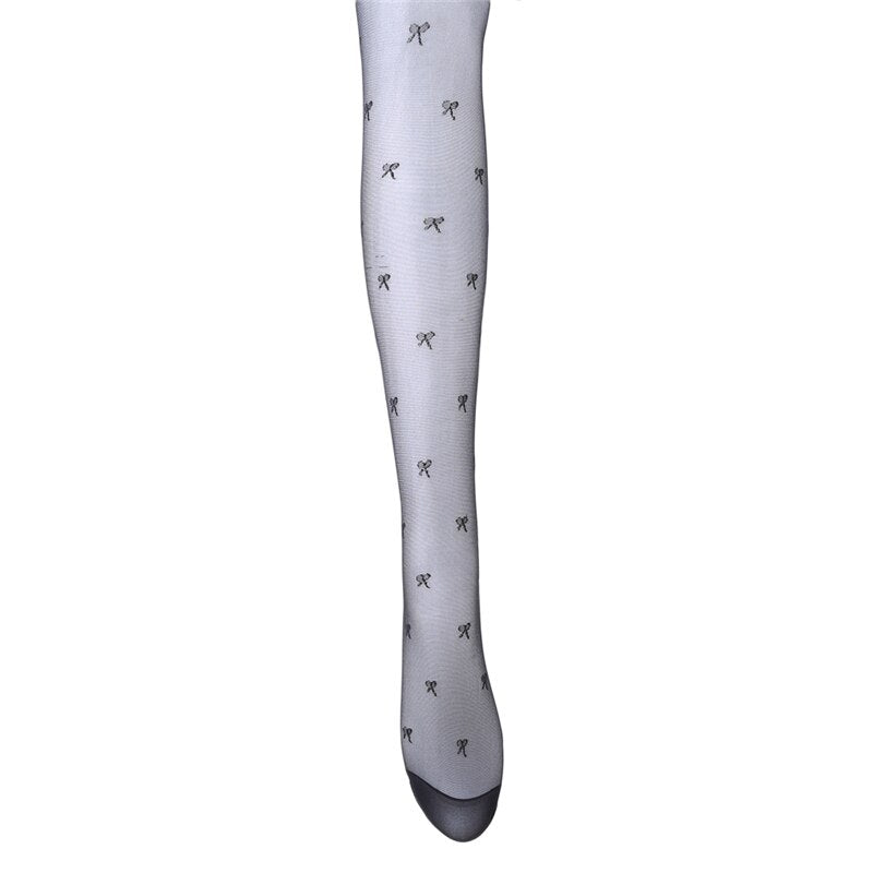 New Women Tights Black Dots Heart Pattern Whole Seamless Sexy Tights Female Ladies Thin Summer Tights Fashion