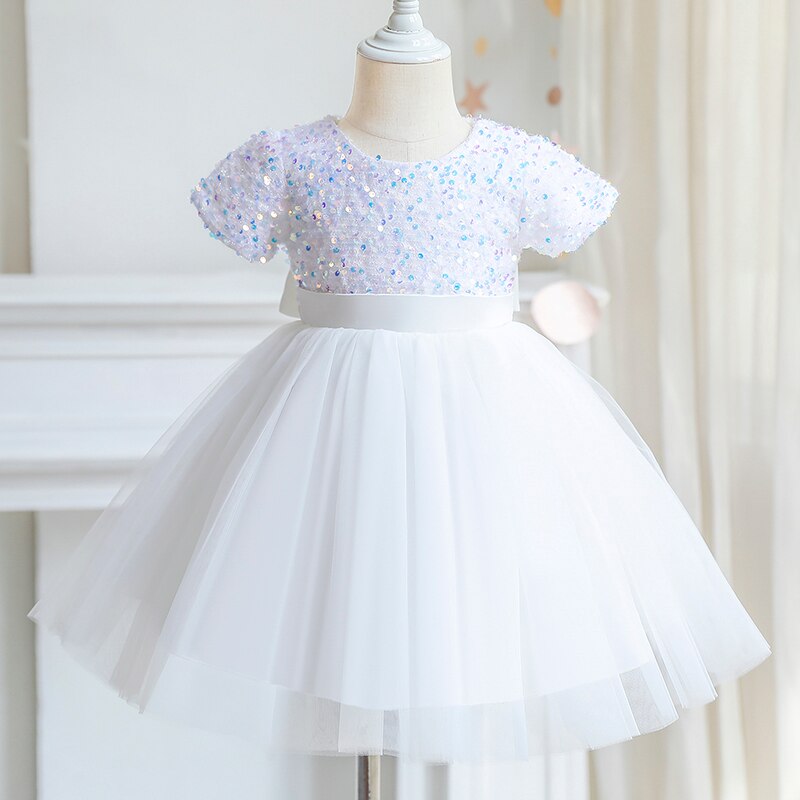 sixsr Girls Ruffles Princess Dress For Kids Wedding Elegant Party Tutu Prom Gown Children Birthday Pageant Communion Formal Vestidos