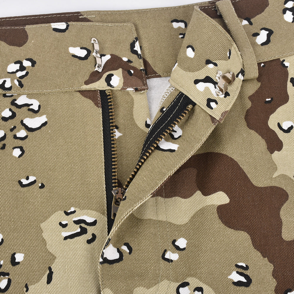 sixsr Womens Fashion Trendy Camouflage Mini Skirts for Women Korean Fashion Pockets Zipper Bottoms Harajuku Streetwear Y2k Vintage Clothes