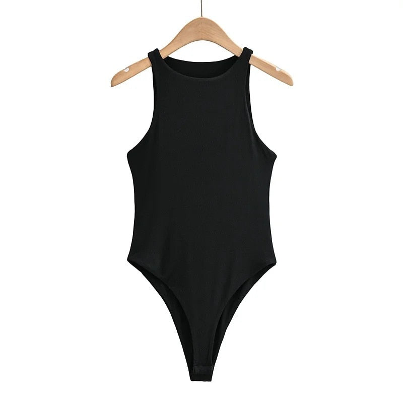 Summer outfits for women elegant bodysuit women sexy bodycon bodysuits black sleeveless one piece outfit women fashion