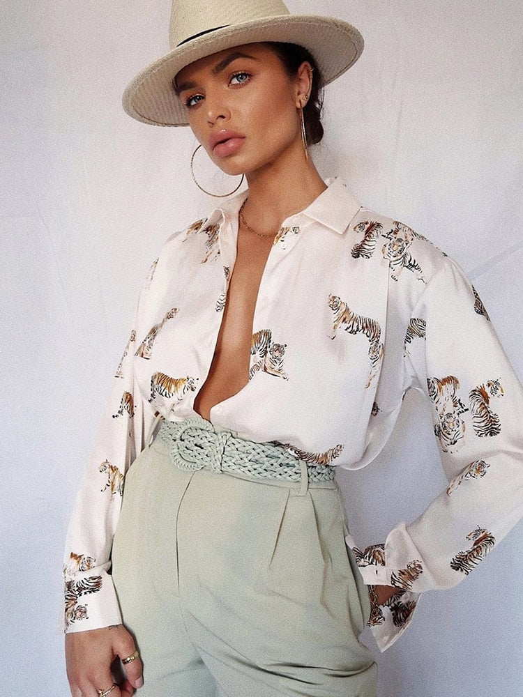 Sixsr women satin blouse long sleeve zebra print shirts vintage office ladies tops femme chandails fashion blusa de mujer Chandails