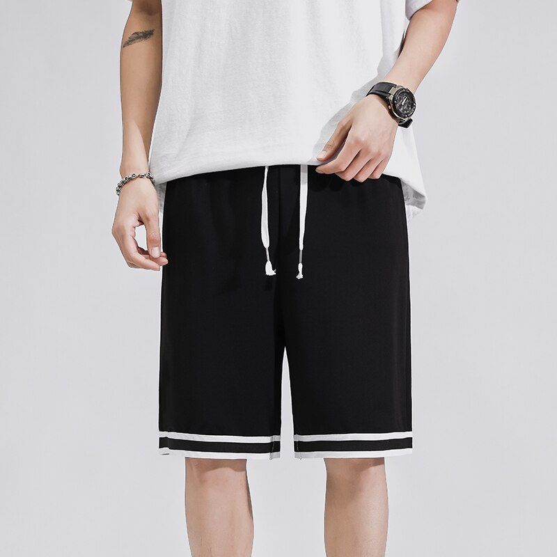 Men Patchwork Harajuku Causal Shorts 2024 Summer Mens Streetwear Basketball Shorts Male Cotton Loose Running Shorts 4XL
