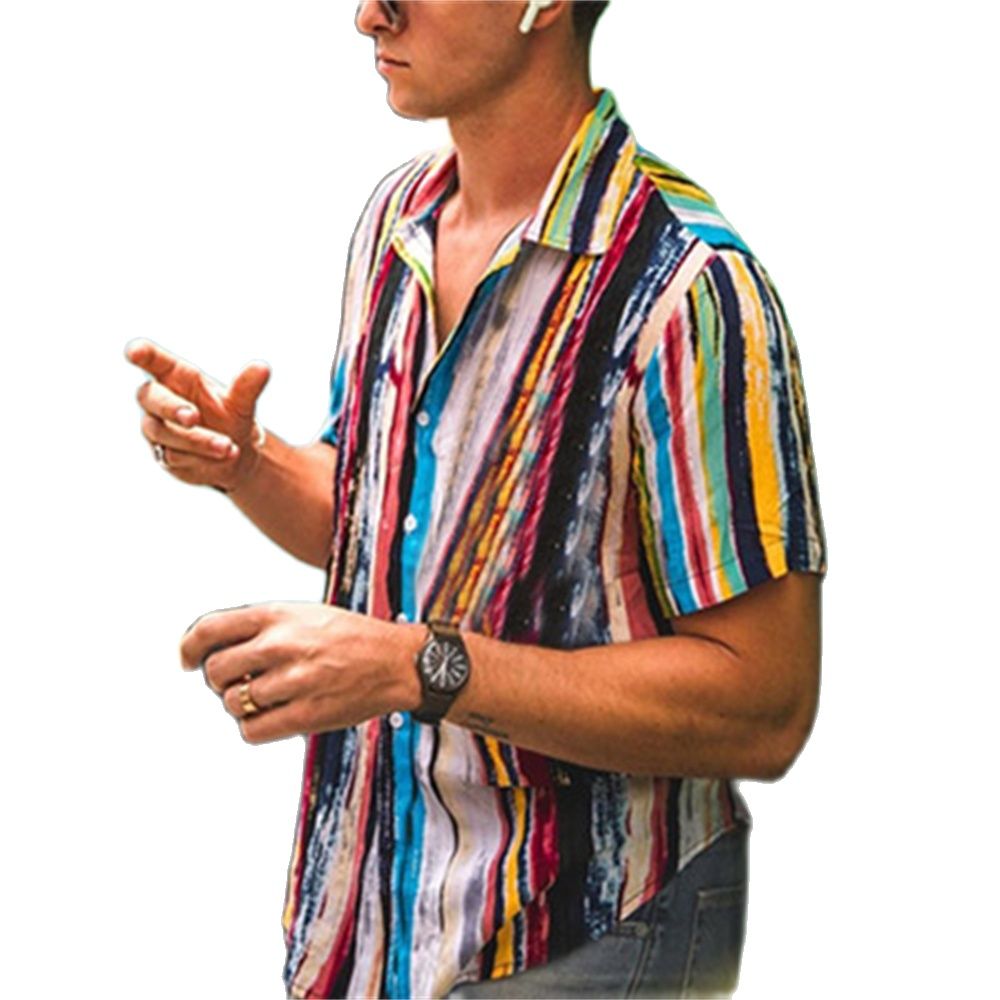 Sixsr New Luxury Social Shirts For Men Casual Floral Print Short-sleeved Tees Summer Loose Simple Tops Lapel Shirt Men's Clothing 2024