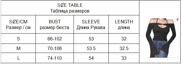 Sixsr Y2K Top Women Long Sleeve T-Shirts 2 Piece Tops Halter Tanks Backless Crop Top Off Shoulder Tees Sexy Christmas Clothes