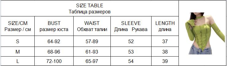 Sixsr Y2K Top Women Long Sleeve T-Shirts 2 Piece Tops Halter Tanks Backless Crop Top Off Shoulder Tees Sexy Christmas Clothes