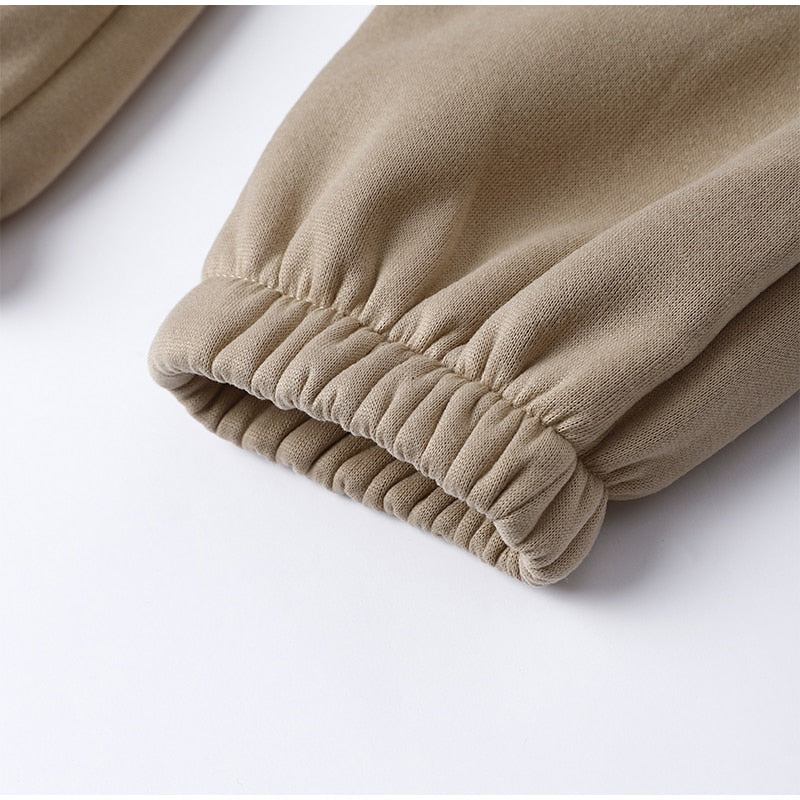 Fashion Casual Fleece Tracksuits Women Solid Warm 2 Piece Set Loose Hoodies And Sweatpants Suit Autumn Winter Sportswear Outfits