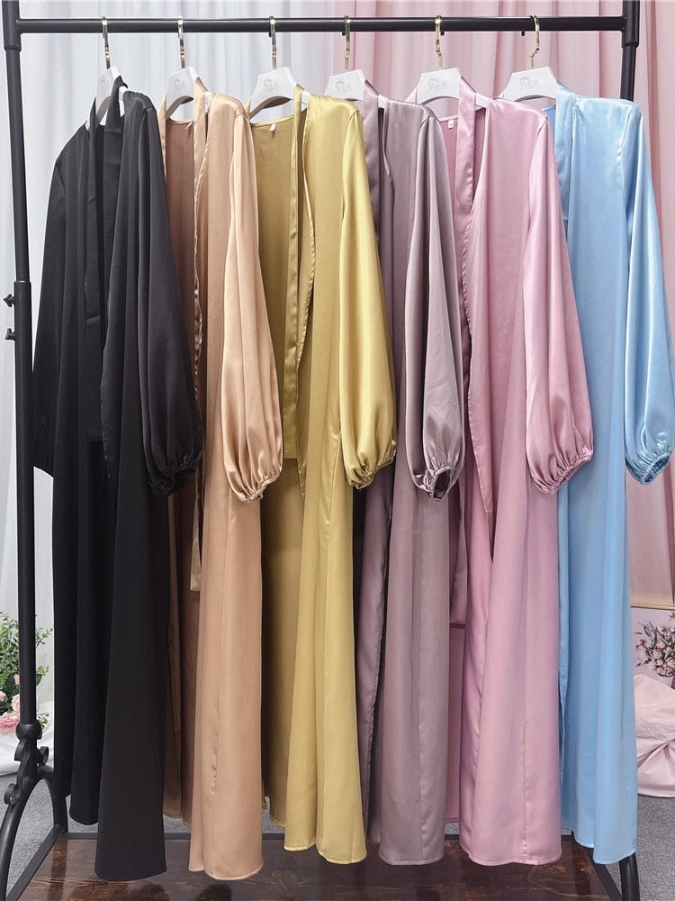 sixsr Summer Puff Sleeve Muslim Abaya Women Dress Elegant Modest Morocco Party Long Dress Islamic Turkey Dubai Eid Ramadan Jubah Robe
