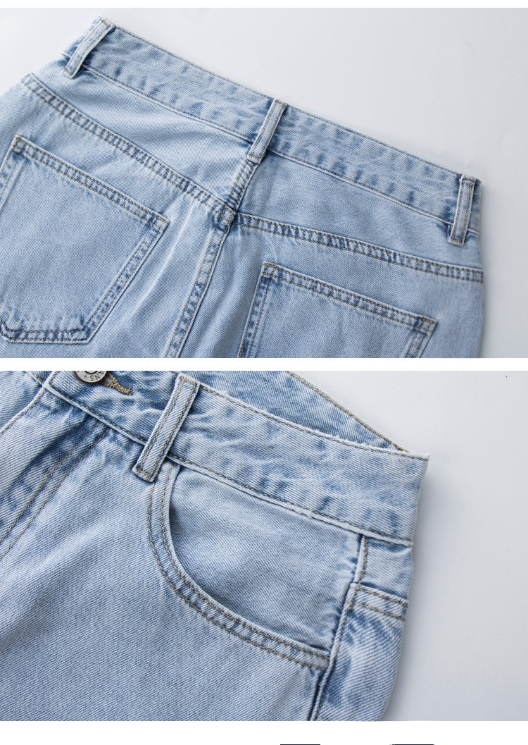 Sixsr Hot Sell Quality Low Waist Jeans Women Baggy Jeans New Fashion Straight Leg Pants Y2k Denim Trousers Vintage Loose Blue Washed Mom Jeans