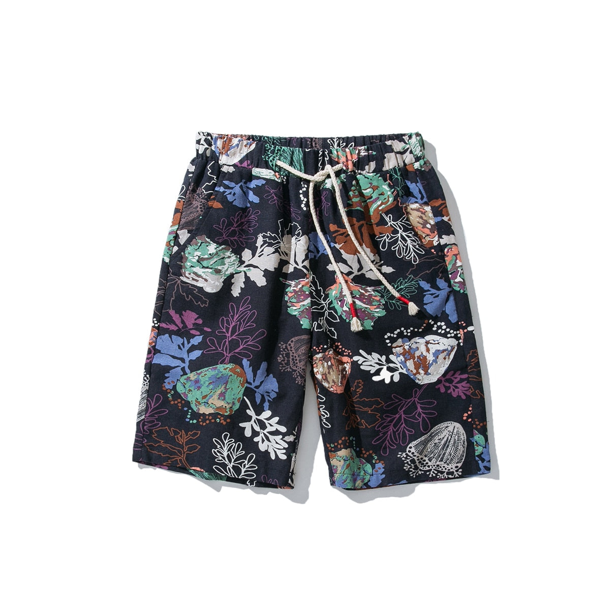 Sixsr new fashion printed men cotton shorts men's casual shorts drawstring waist bermuda shorts S-4XL drop shipping ABZ262