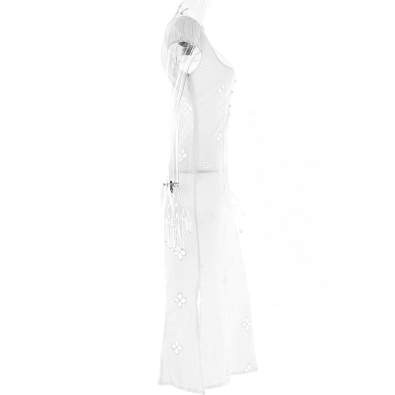 Square Collar Black Mini Dresses Summer Sexy High Waist Short Sleeve Beachwear Bodycon Hollow Out Sundress Female sixsr
