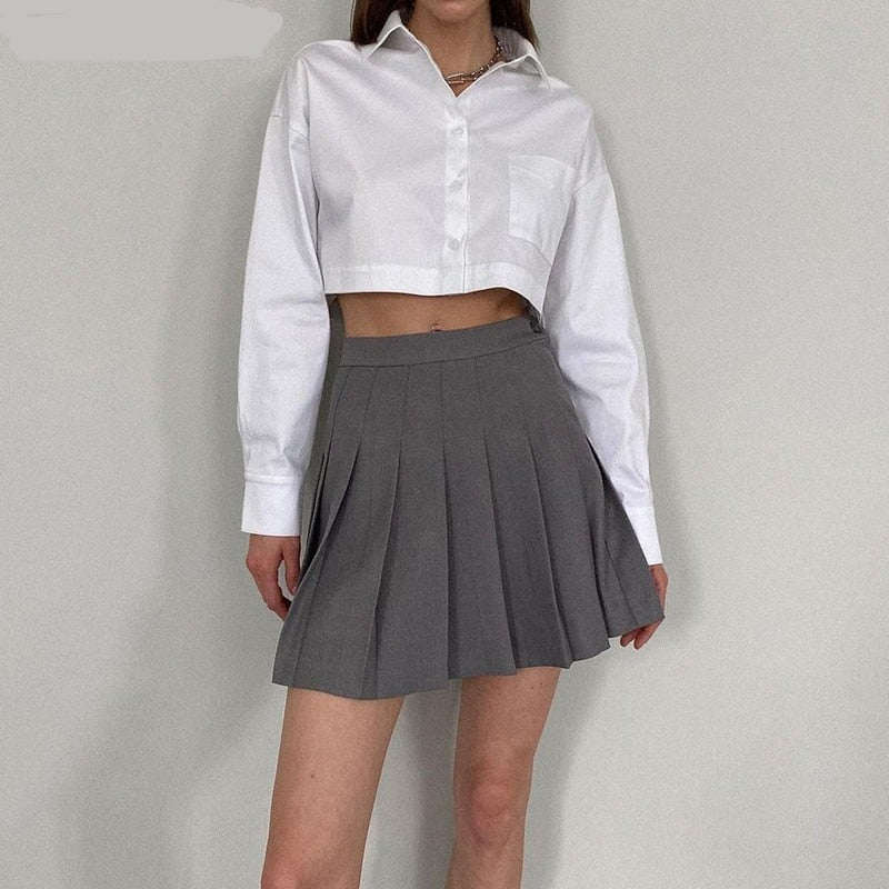 sixsr Suits and Pleated Skirts 2 Piece Set Women  Spring Autumn Elegant Solid Outfits Sets Female Office Ladies Blazer Suit