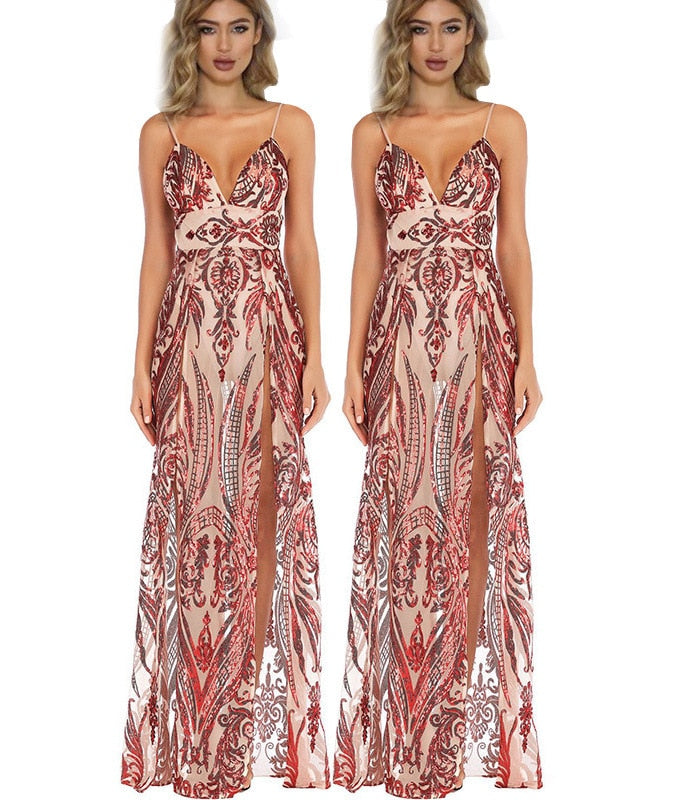 See Through Mesh Tulle Evening Prom Dress Party Night Backless Floor Length Lace Flower Embroidery Summer Maxi Dress Women